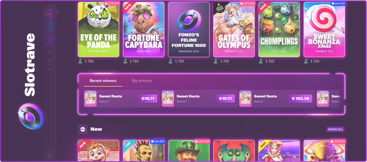 Slotrave Casino Games