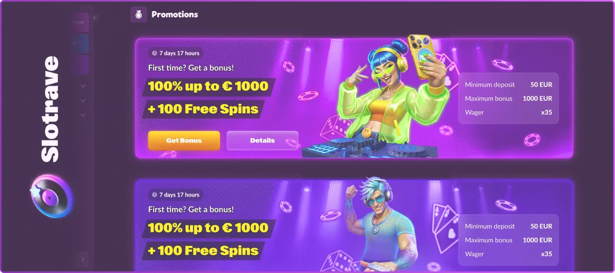 Slotrave Bonuses
